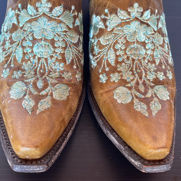Old Gringo Teal Stitched Boots Size 7.5 - Picture 2 of 8